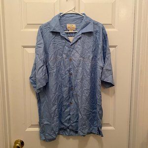 NWT Sunset Breeze Men's Hawaiian Blue Short Sleeve Button Front Shirt 2XL